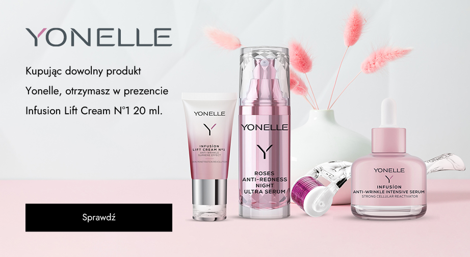 Kupując dowolny produkt Yonelle, otrzymasz w prezencie Infusion Lift Cream N°1 20 ml.