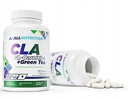 Suplement diety do modelowania sylwetki - AllNutrition CLA + L-Carnitine + Green Tea — Zdjęcie N2