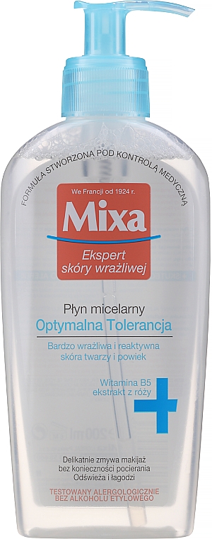 Płyn micelarny do skóry bardzo wrażliwej i reaktywnej - Mixa Optimal Tolerance Micellar Water