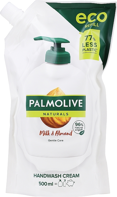 Kremowe mydło w płynie do rąk zapas Mleko i Migdał - Palmolive Naturals Milk & Almond — Zdjęcie N1