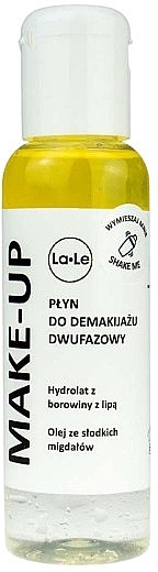 Dwufazowy płyn do demakijażu, hydrolat błotny z olejkiem lipowym i olejkiem ze słodkich migdałów - La-Le Two-Phase Makeup Remover — Zdjęcie N1