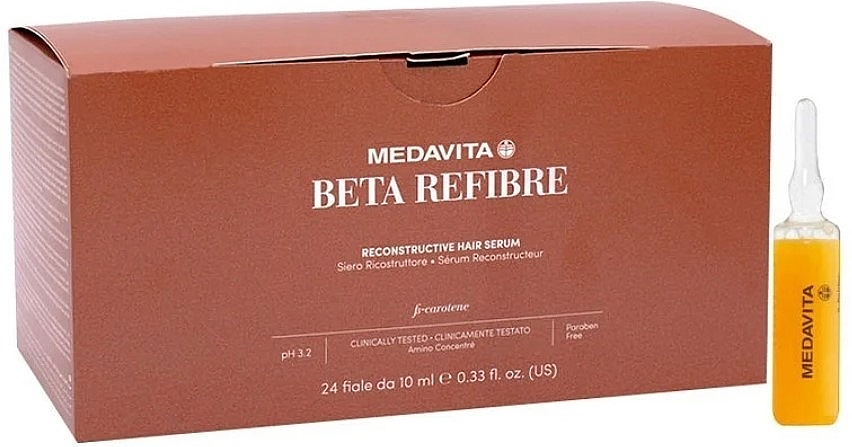 Serum regenerujące do włosów zniszczonych - Medavita Beta Refibre Recontructive Hair Serum — Zdjęcie N1