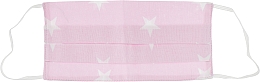 Maseczka ochronna na twarz z bawełny, różowa w gwiazdki, rozmiar M - Gioia — Zdjęcie N1