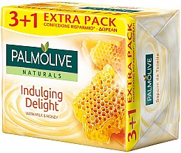 Mydło w kostce Mleko i miód, 3+1 - Palmolive Naturals Indulging Delight with Milk & Honey Soap — Zdjęcie N1