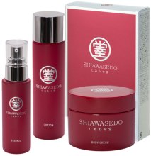 Kup Zestaw Innowacyjny system pielęgnacji skóry - Shiawasedo Skin (mask/1x32ml + lotion/150ml + serum/45ml + b/cr/200ml)