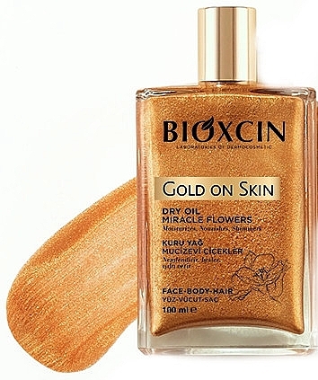 Suchy olejek do skóry i włosów - Bioxcin Gold On Skin Dry Oil — Zdjęcie N2