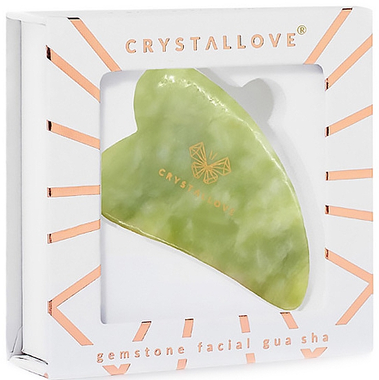 Płytka do masażu twarzy Gua Sha z jadeitu - Crystallove Jade Gua Sha — Zdjęcie N2