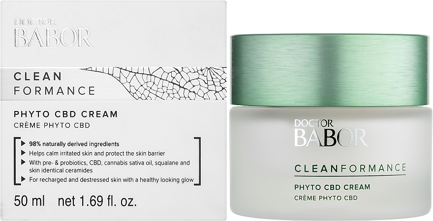 Rozświetlający krem do twarzy do skóry wrażliwej, skłonnej do podrażnień - Babor Doctor Babor Clean Formance Phyto CBD Cream — Zdjęcie N2