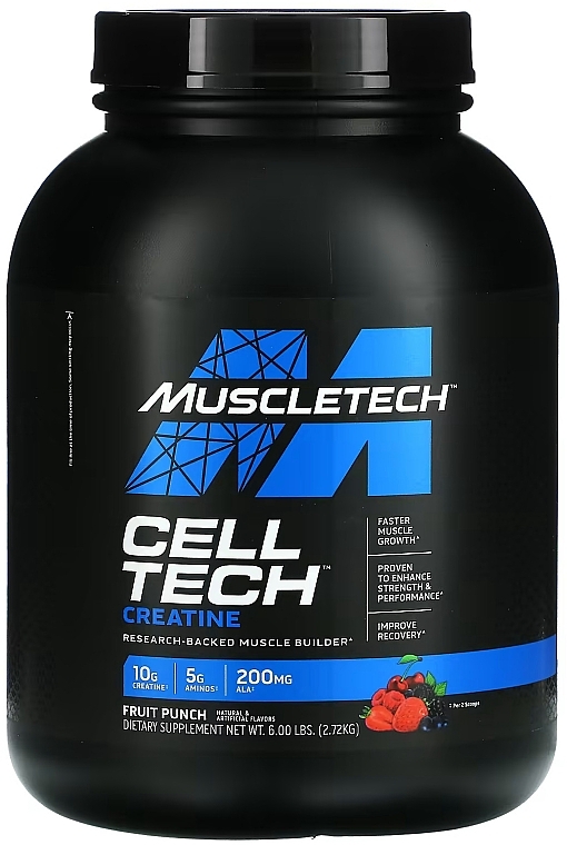 Suplement diety Kreatyna, poncz owocowy - MuscleTech Cell Tech Creatine Fruit Punch — Zdjęcie N1