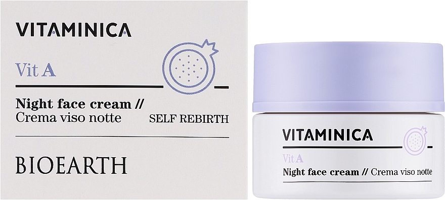Krem do twarzy na noc z witaminą A - Bioearth Vitaminica Vit A Night Face Cream — Zdjęcie N2