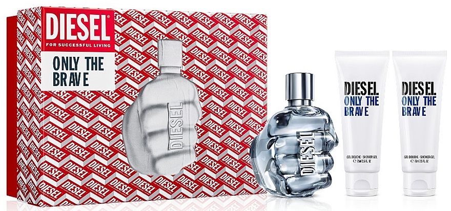 Diesel Only The Brave - Zestaw (edt/125ml + sh/gel/75ml + sh/gel/75ml) — Zdjęcie N1