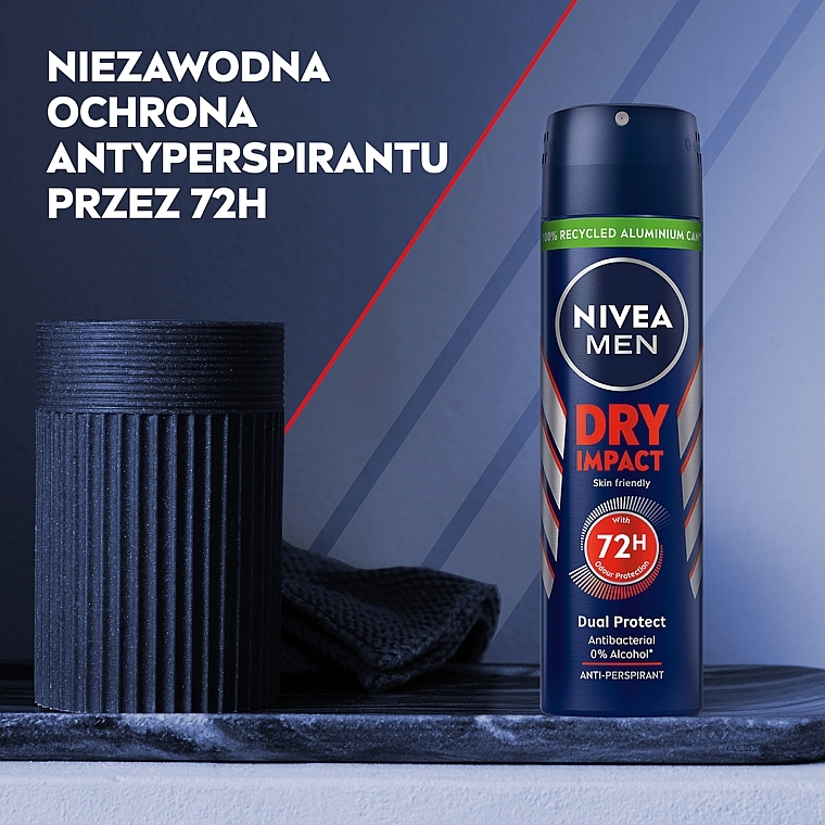 Antyperspirant w sprayu dla mężczyzn - NIVEA Deodorant Dry For Men Dry Impact Plus — Zdjęcie N3