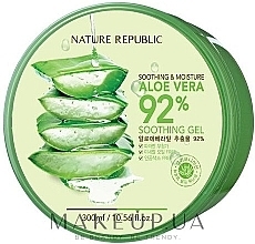 Kojący żel aloesowy do twarzy i ciała - Nature Republic Soothing & Moisture Aloe Vera 92% Soothing Gel — Zdjęcie N1