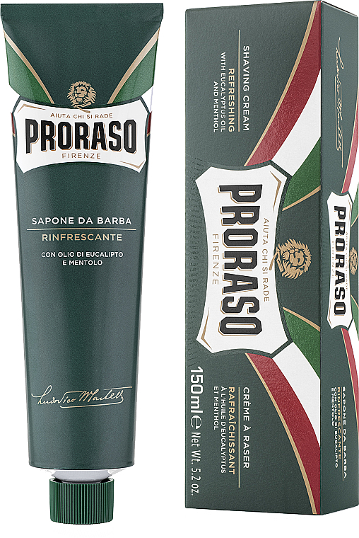 PRZECENA! Krem do golenia Eukaliptus i mentol - Proraso Green Shaving Cream * — Zdjęcie N1