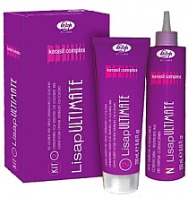 Kup Zestaw do prostowania włosów farbowanych lub wrażliwych - Lisap Ultimate Kit 2 (h/cr/250ml + h/fix/250ml)