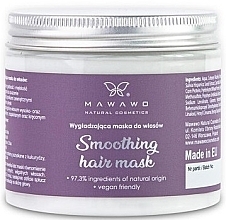 Wygładzająca maska do włosów - Mawawo Smoothing Hair Mask — Zdjęcie N1