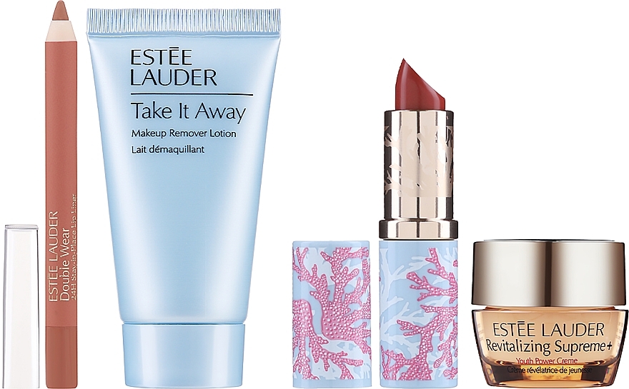 PREZENT! Kosmetyczka z wypełnieniem - Estee Lauder (remover/30ml + cr/7ml + lip/penc + lip/stick + bag) — Zdjęcie N2