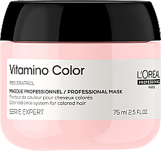 PREZENT! Witaminowa maska do włosów farbowanych - L'Oreal Professionnel Serie Expert Vitamino Color Resveratrol Mask — Zdjęcie N1