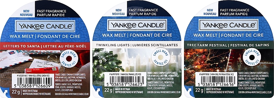 Zestaw wosków zapachowych - Yankee Candle Wax Melts Gift (candle/3x22g) — Zdjęcie N2