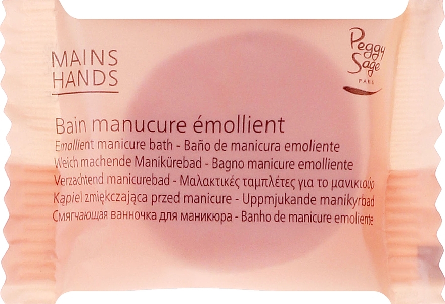 PRZECENA! Emolientowe tabletki do kąpieli paznokci u rąk - Peggy Sage Hands Emollient Manicure Bath * — Zdjęcie N2