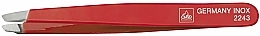 Kup Pęseta czerwona, skośna, 9 cm - Erbe Solingen