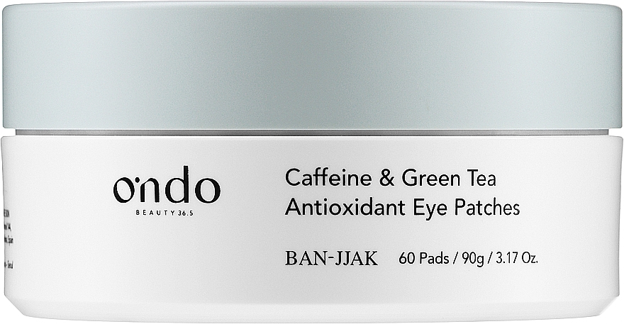 Antyoksydacyjne płatki pod oczy z kofeiną i zieloną herbatą - Ondo Beauty 36.5 Caffeine & Green Tea Antioxidant Eye Patches
