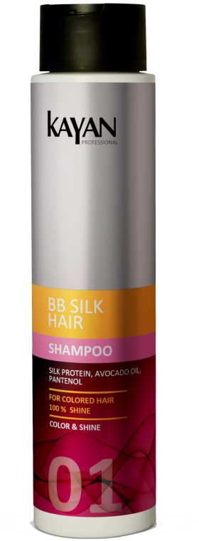 Szampon do włosów farbowanych - Kayan Professional BB Silk Hair Shampoo — Zdjęcie N1