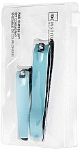 Zestaw, turkusowy - IDC Institute Nail Clipper Set (n/clipper/2pcs) — Zdjęcie N1