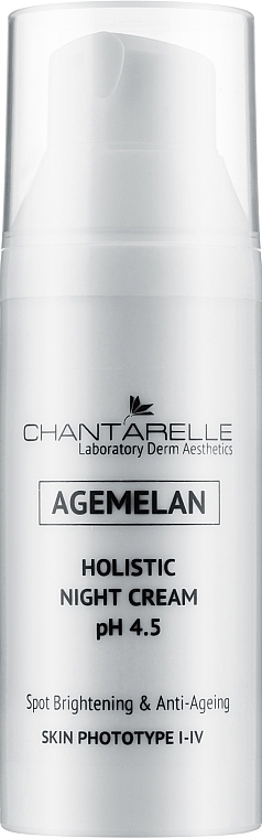 Odmładzający krem rozjaśniający na noc - Chantarelle Agemelan Holistic Night Cream pH 4.5 — Zdjęcie N1