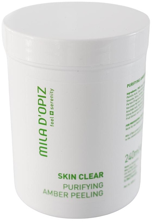 Peeling do twarzy - Mila D 'Opiz Skin Clear Purifying Amber Peeling  — Zdjęcie N1