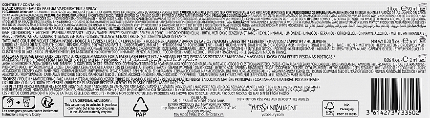 Yves Saint Laurent Black Opium - Zestaw (edp/90ml + mascara/2ml + lipstick/6ml + pouch) — Zdjęcie N5