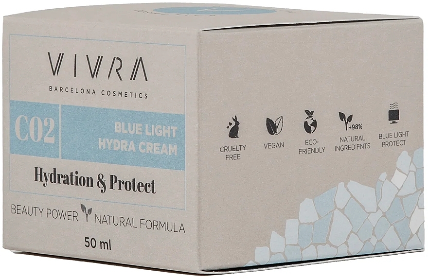 Nawilżający krem do twarzy - Vivra Blue Light Hydra Cream — Zdjęcie N2