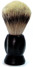 Pędzel do golenia z włosia borsuka, plastikowy, czarny mat - Golddachs Silver Tip Badger Plastic Black Matt — Zdjęcie N1