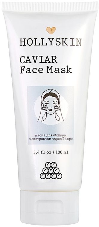 Maseczka do twarzy z czarnym kawiorem - Hollyskin Caviar Face Mask — Zdjęcie N1