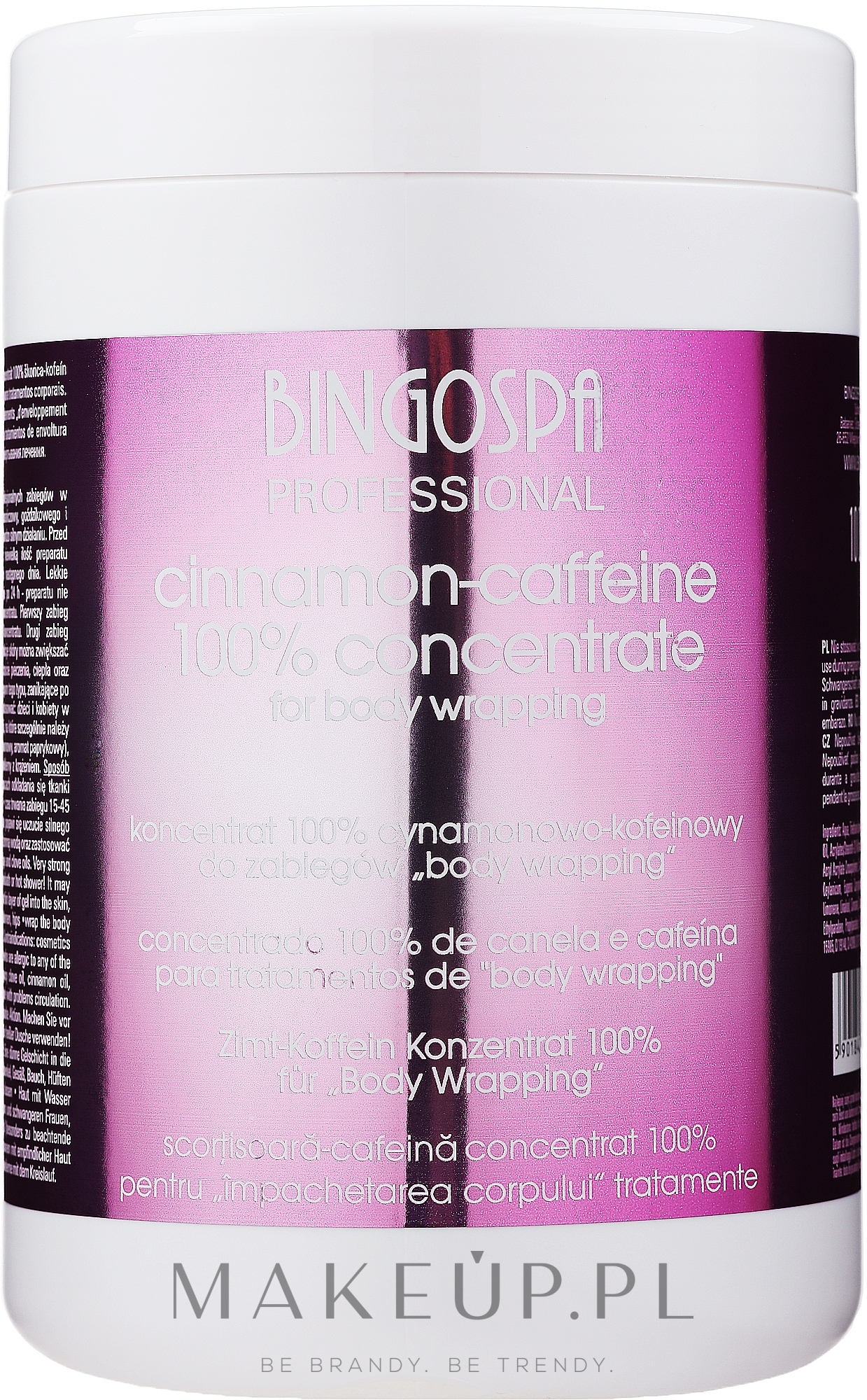 Koncentrat 100% cynamonowo-kofeinowy do zabiegów body wrapping - BingoSpa Concentrate 100% Caffeine Cinnamon-Treatment — Zdjęcie 1000 g