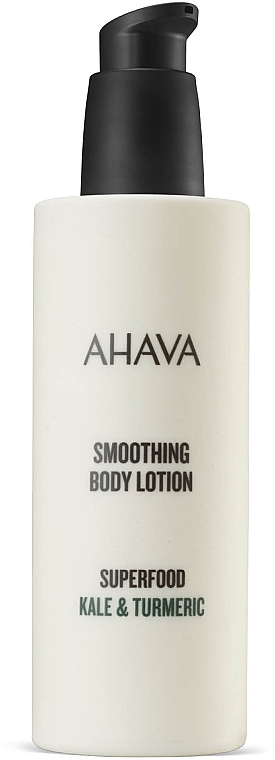 Zmiękczający balsam do ciała - Ahava Superfood Kale & Turmeric Smoothing Body Lotion — Zdjęcie N1