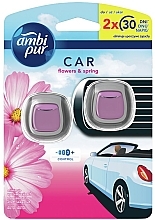 Odświeżacz powietrza do samochodu Flowers&spring - Ambi Pur Duo — Zdjęcie N1