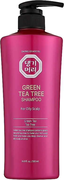 Szampon do tłustej skóry głowy Zielona herbata - Daeng Gi Meo Ri Green Tea Tree Shampoo for Oily Scalp — Zdjęcie N1