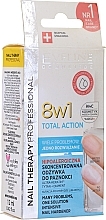 PRZECENA!  Skoncentrowana odżywka do paznokci 8 w 1 - Eveline Cosmetics Nail Therapy Professional Total Action  * — Zdjęcie N3