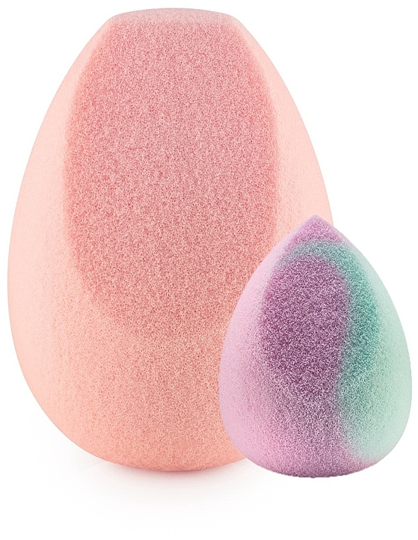 Zestaw gąbek do makijażu - Boho Beauty Candy Pink Top Cut Regular And Mini Pastel Cut (sponge/2pcs) — Zdjęcie N1