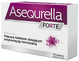 Suplement diety w tabletkach - Aflofarm Asequrella Forte — Zdjęcie N1