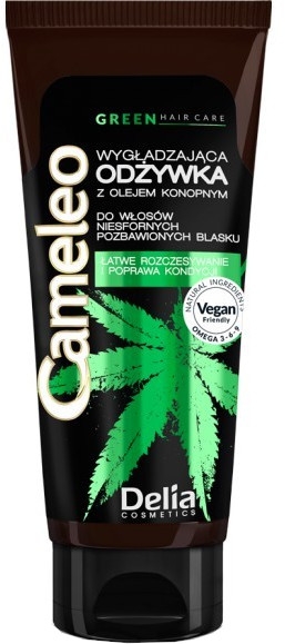 Wygładzająca odżywka do włosów z olejem konopnym - Delia Cosmetics Cameleo Green Conditioner