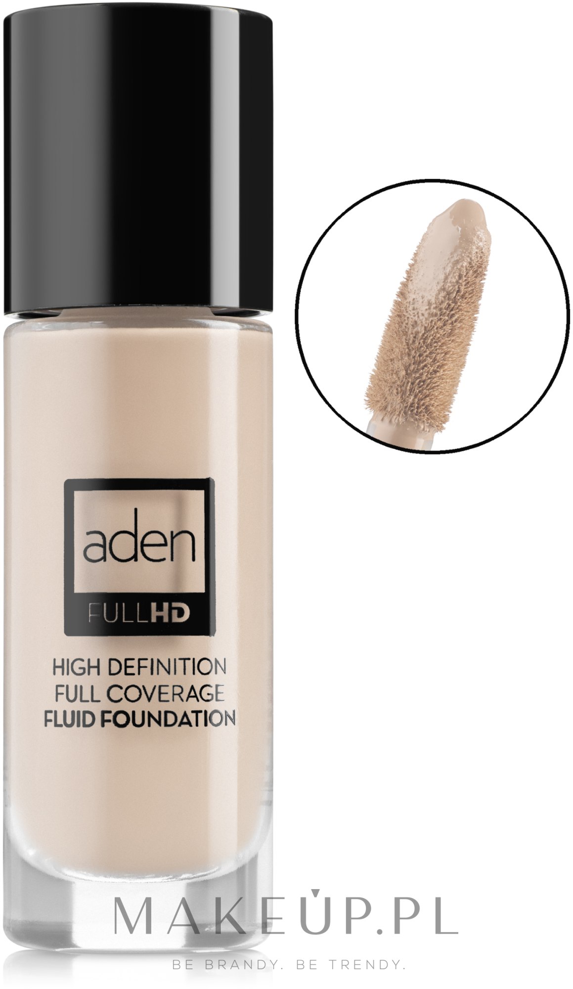 Podkład do twarzy - Aden Cosmetics High Definition Fluid Foundation — Zdjęcie 01 - Porcelain