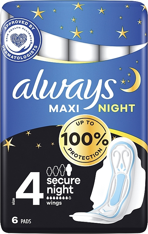 Podpaski higieniczne, 6 szt. - Always Classic Night Maxi — Zdjęcie N1