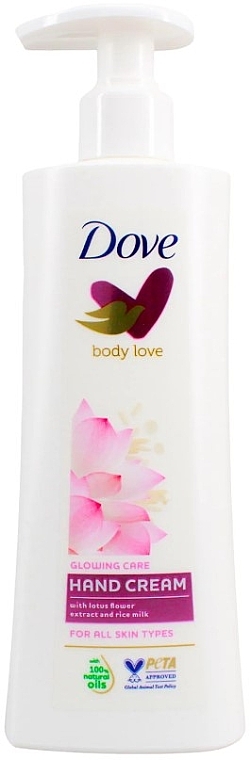 Krem do rąk Kwiat Lotosu - Dove Glowing Care Lotus Flower Hand Cream — Zdjęcie N1