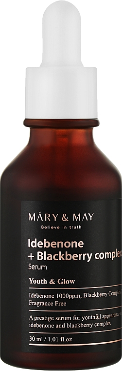 Serum antyoksydacyjne do twarzy z Idebenone - Mary & May Idebenone Blackberry Complex Serum — Zdjęcie N1