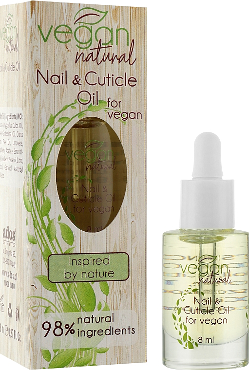 Olejek do paznokci i skórek - Vegan Natural Nail & Cuticle Oil For Vegan — Zdjęcie N2