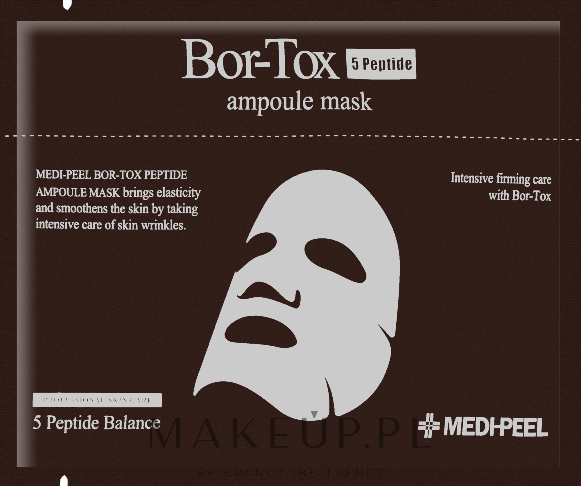 Liftingująca maska w płachcie z kompleksem peptydowym - MEDIPEEL Bor-Tox 5 Peptide Ampoule Mask — Zdjęcie 30 ml