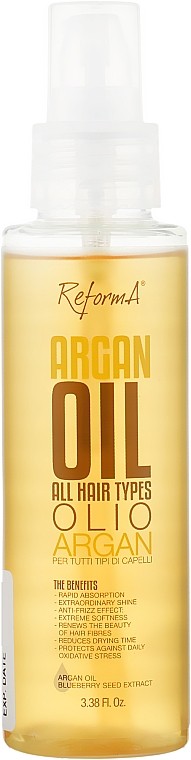 Olejek arganowy do wszystkich rodzajów włosów - ReformA Argan Oil For All Hair Types — Zdjęcie N1