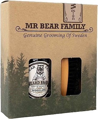Zestaw - Mr Bear Family Beard Woodland Kit (fluid/60 ml + brush/1 pcs) — Zdjęcie N1